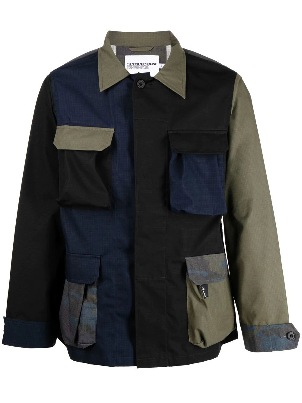 Men's Coats with Down InsulationPanelled-Design Military Jacket
