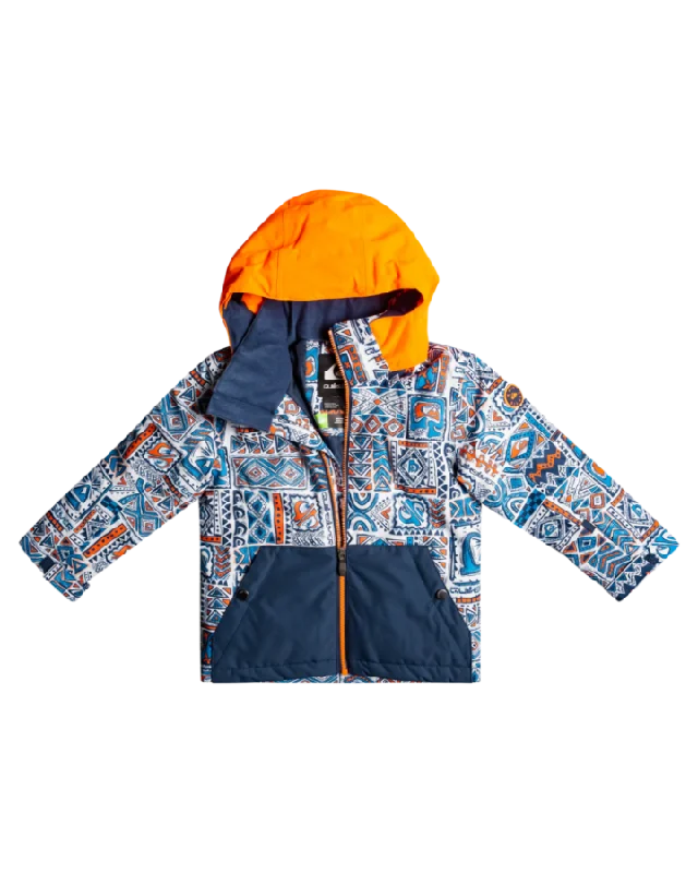 Men's Coats with PocketsQuiksilver Little Mission Kids Snow Jacket - Insignia Blue Big Tribe - 2023