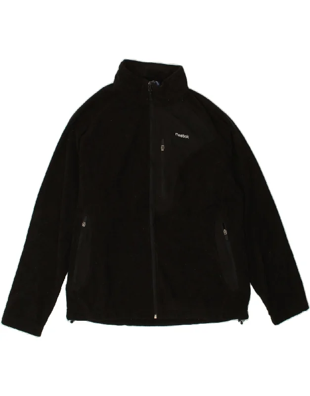 Men's Coats for SpringREEBOK Mens Fleece Jacket UK 36 Small Black Polyester