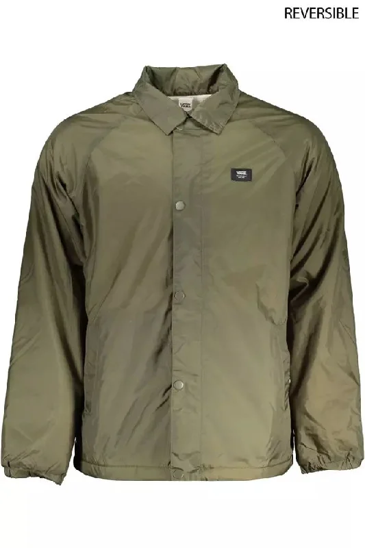 High-Quality Men's Duffle CoatsGreen Nylon Men Jacket