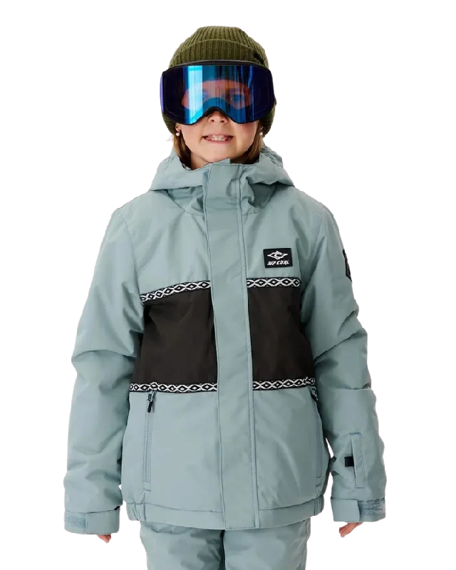 Men's Coats with Hand WarmersRip Curl Olly Snow Jacket Kids - Mineral Blue - 2023