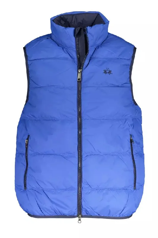 Men's Coats for SkiingBlue Polyamide Men Jacket