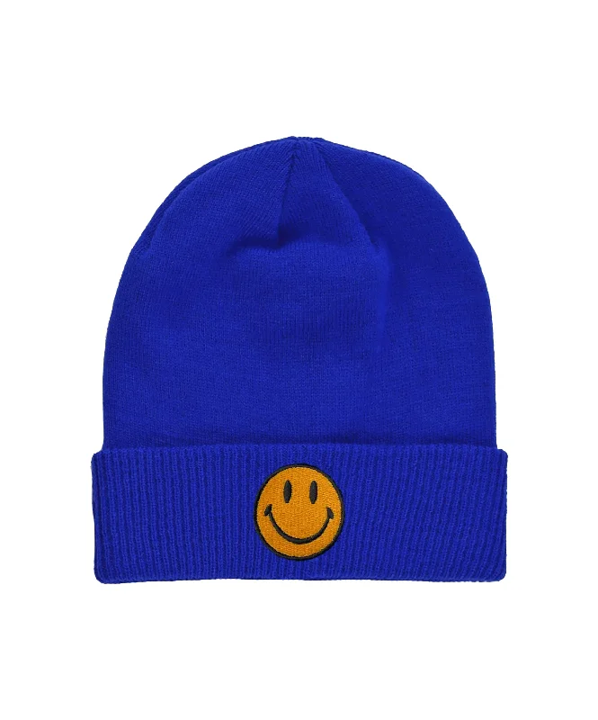 Wide-Brimmed Sun HatsSMILEY 2 RIB CUFF BEANIE