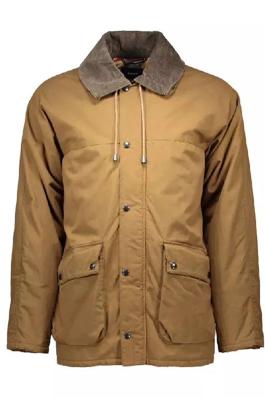 Men's Coats for City WearBrown Cotton Men Jacket
