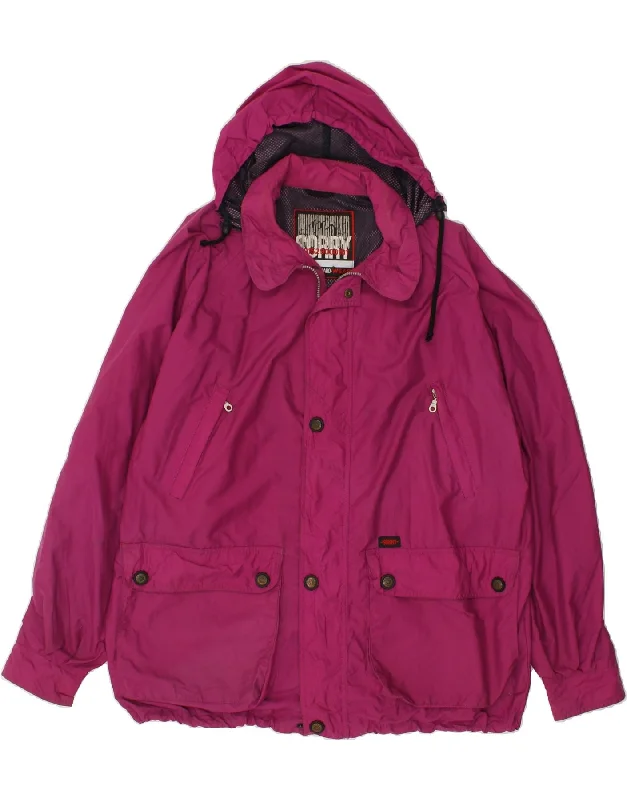Men's Coats with Belted WaistsSORRY Mens Hooded Windbreaker Jacket IT 50 Large Pink