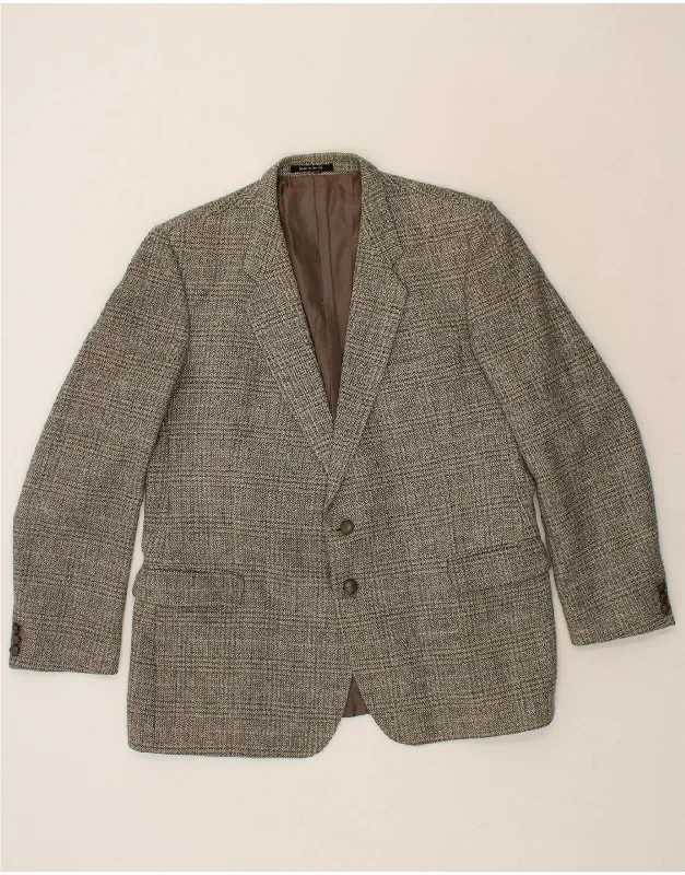 Men's Coats with Belted WaistsST MICHAEL Mens 2 Button Blazer Jacket UK 46 3XL Grey Check New Wool Men's Coats with Belted WaistsST MICHAEL Mens 2 Button Blazer Jacket UK 46 3XL Grey Check New Wool
