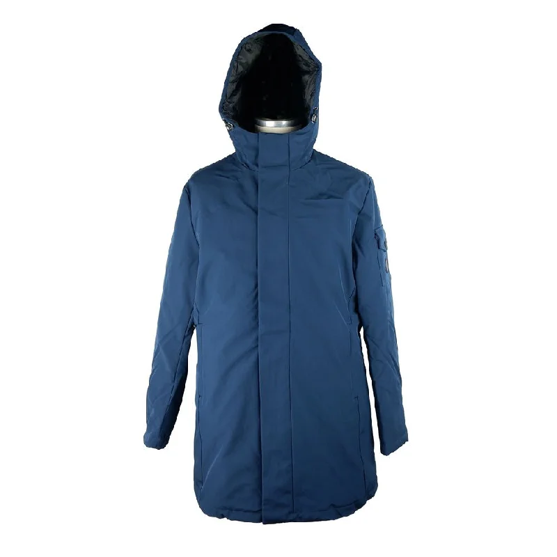 Men's Coats for Dressy OccasionsBlue Polyester Men Jacket