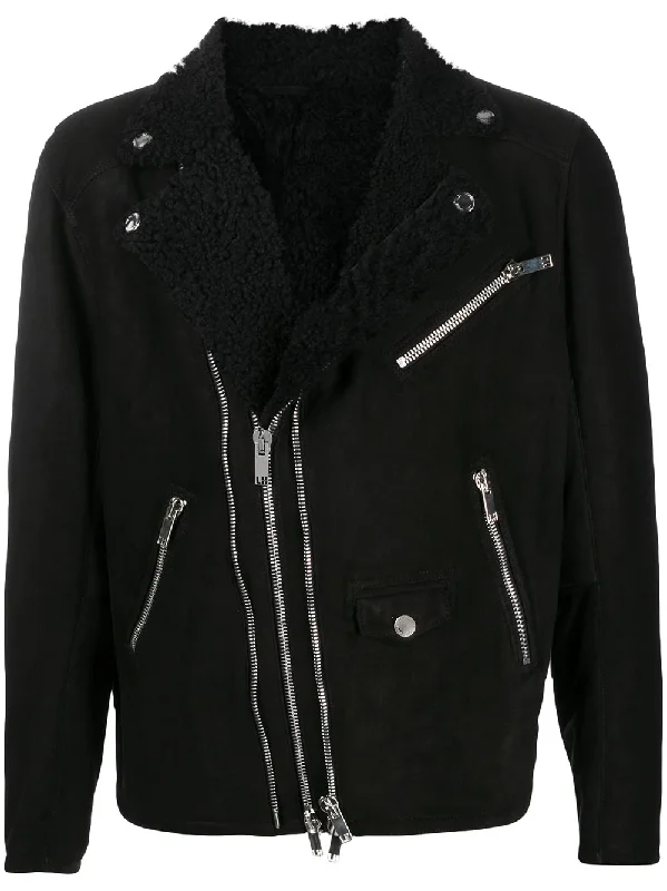 Winter-Ready Men's CoatsSuede Biker Jacket