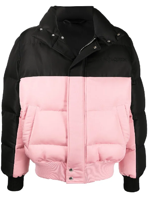 Men's Coats with Adjustable HemsTwo-Tone Puffer Jacket