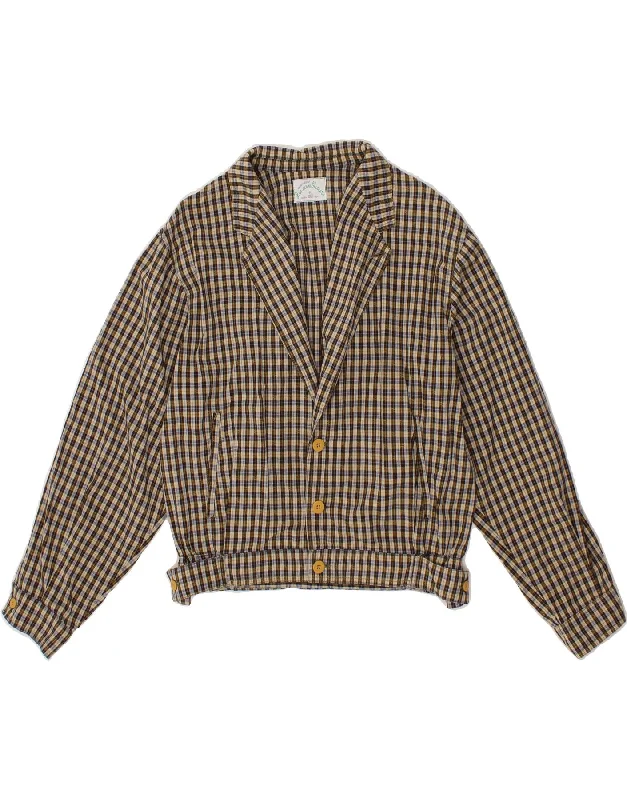 Men's Coats for All SeasonsVINTAGE Mens Bomber Jacket UK 36 Small Beige Check