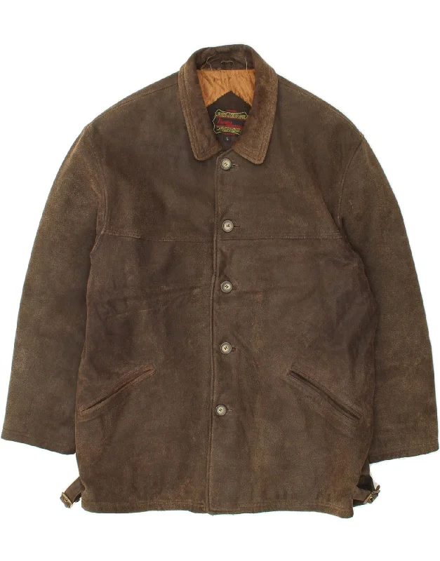 Men's Coats with Wind-Resistant FabricVINTAGE Mens Leather Jacket UK 40 Large Brown Leather Men's Coats with Wind-Resistant FabricVINTAGE Mens Leather Jacket UK 40 Large Brown Leather