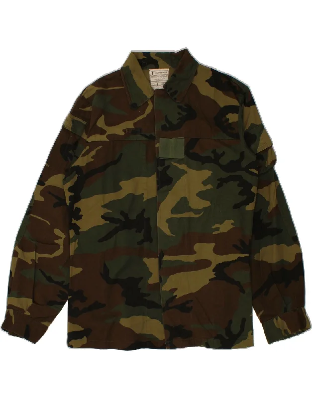 Trendy Men's Anorak JacketsVINTAGE Mens Military Jacket UK 48 4XL Green Camouflage
