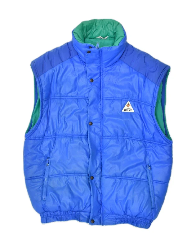 Men's Coats for Cold WeatherBRUGI Mens Padded Gilet UK 38 Medium Blue Polyamide