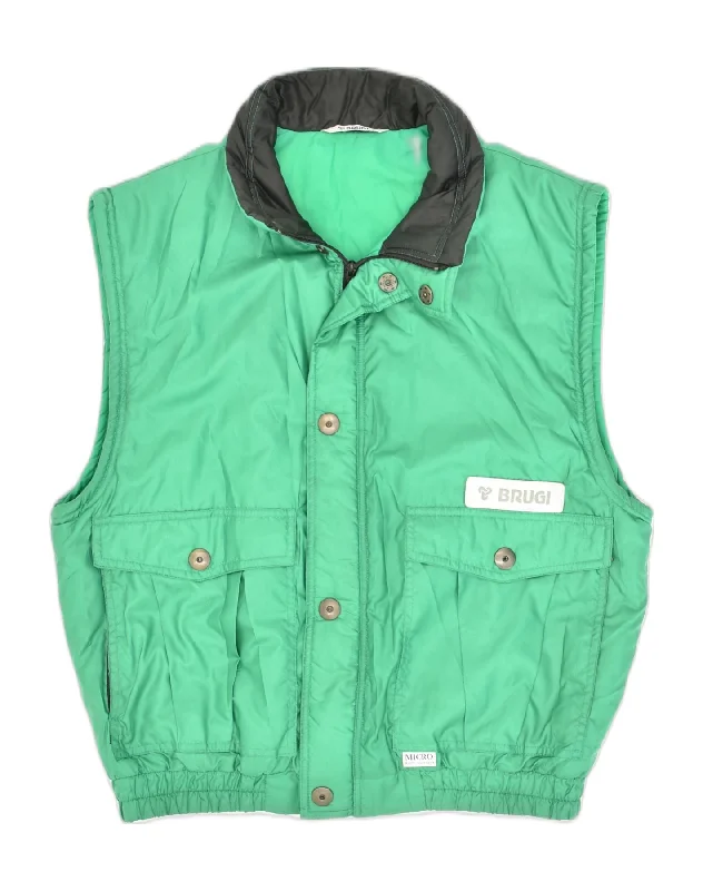 Unique Men's Flight JacketsBRUGI Mens Padded Gilet UK 40 Large Green Polyester