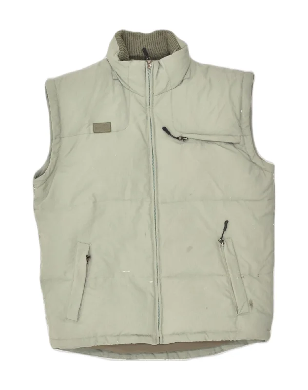 Warm Men's Down JacketsFILA Mens Padded Gilet UK 38 Small Khaki Polyester