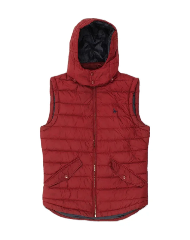 Men's Coats for Ice FishingJACK WILLS Mens Hooded Padded Gilet UK 36 Small Red