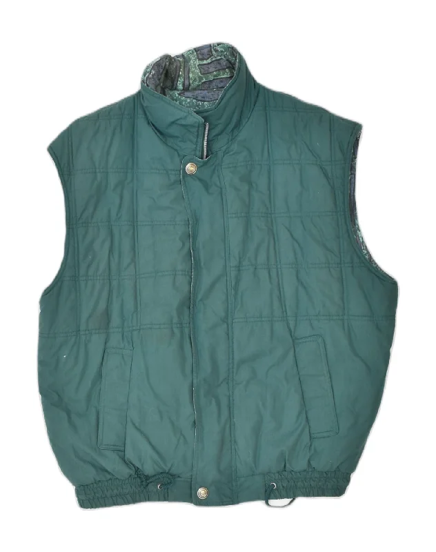 Men's Coats for City WearMARCEL CLAIR Mens Padded Gilet UK 40 Large Green Polyester