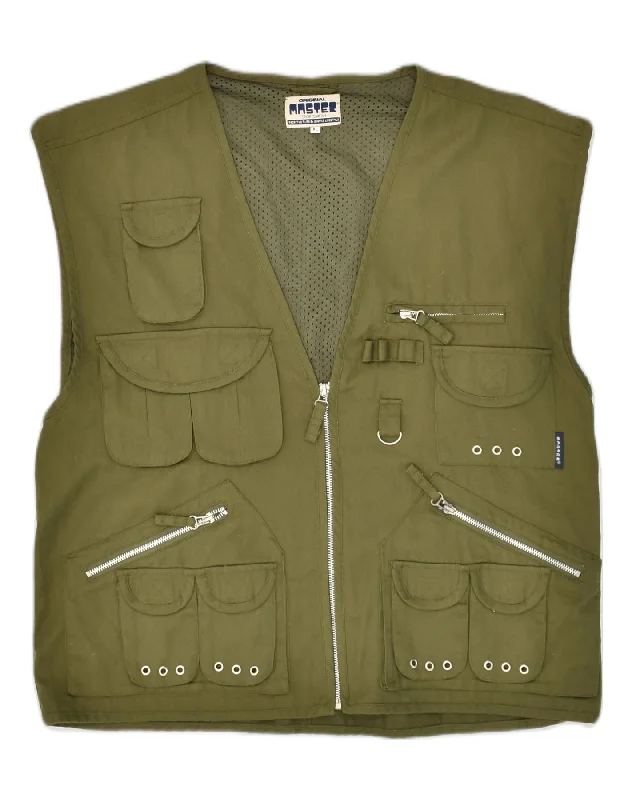 Stylish Men's Biker JacketsMASTER Mens Utility Gilet UK 42 XL Khaki Cotton