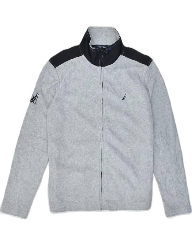 Men's Coats with Flannel LiningNAUTICA Mens Fleece Gilet UK 34 XS Grey Polyester
