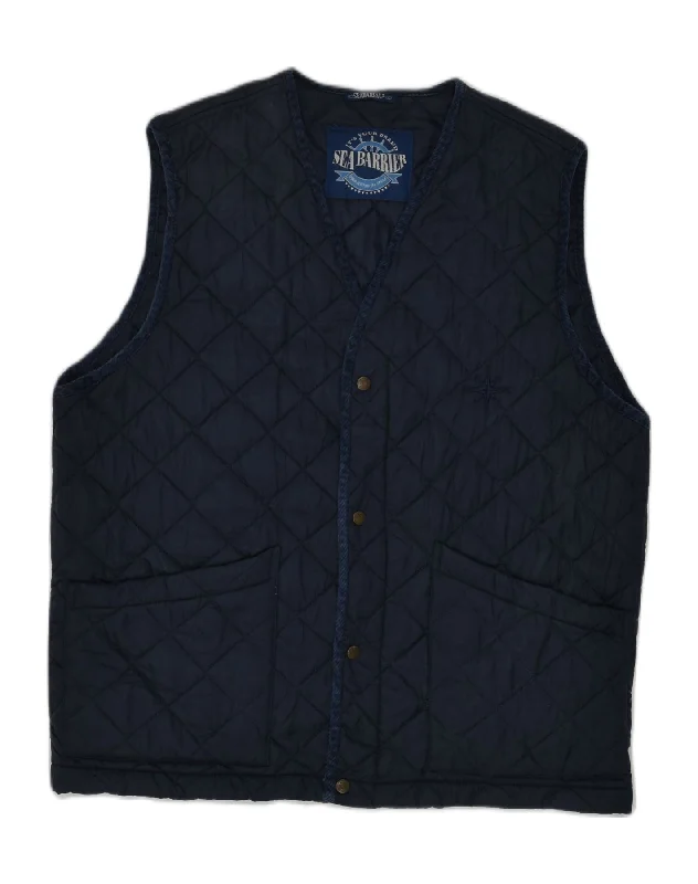 Men's Coats for Every OccasionSEA BARRIER Mens Quilted Gilet UK 40 Large Navy Blue