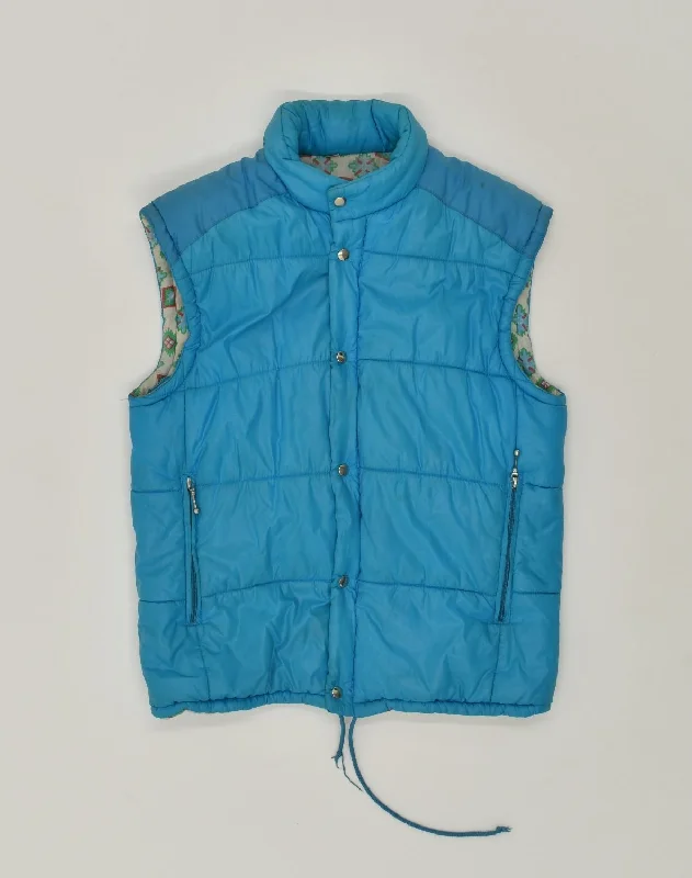 Trendy Men's Anorak JacketsVINTAGE Mens Padded Gilet UK 36 Small Blue Polyester