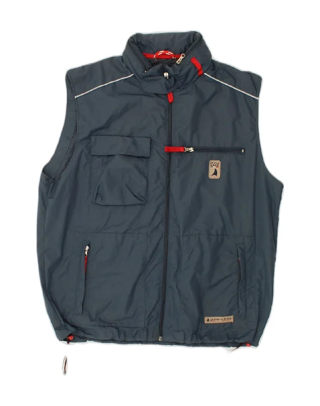 Men's Coats for HikingWPM Mens Utility Gilet UK 40 Large Navy Blue Polyamide